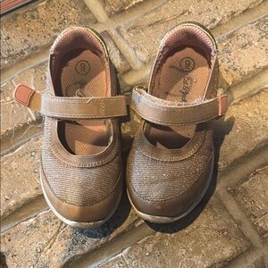 Cat & Jack Toddler 9 Glittery Brown Kids Mary Jane Shoes
